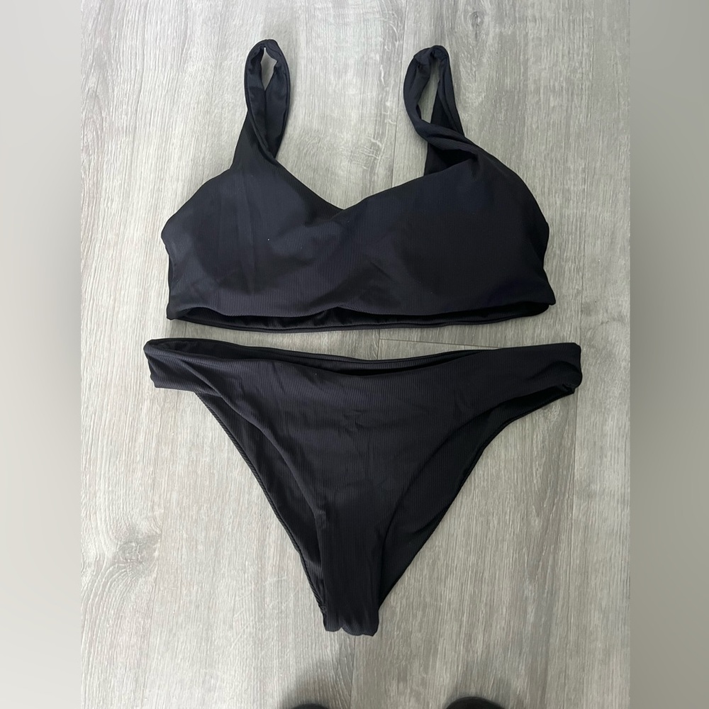 SHEIN large all black Bikini
